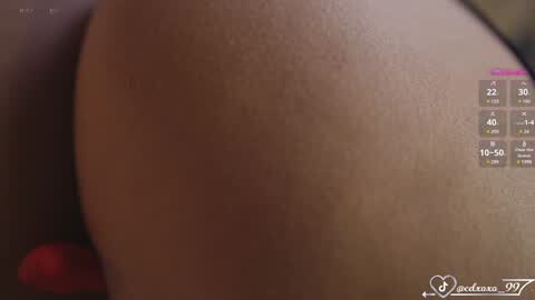 Media: A close-up video of a human buttock with fine hair texture, a darkened area possibly from a tattoo, and a digital screen overlay displaying health metrics.
